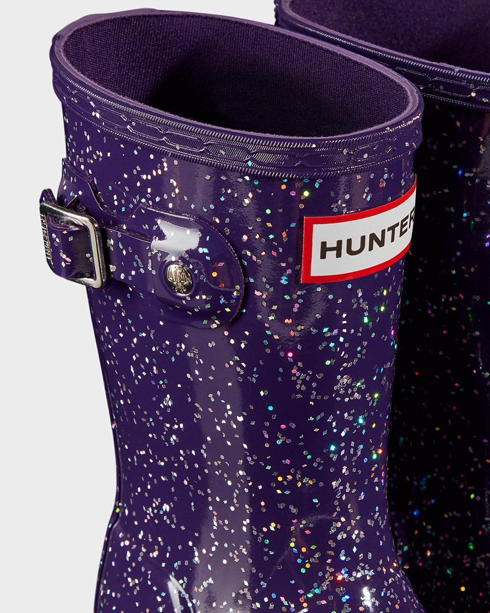 Hunter Original Little Giant Glitter Rain Boots - Buy Online Kids Blue Purple - KQZBRH925